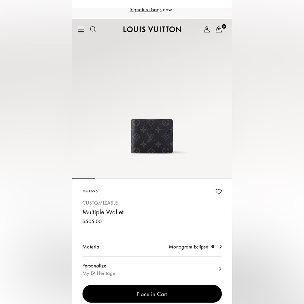 Brand new in box, Authentic Louis Vuitton multiple wallet.